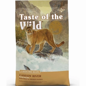 'BUNDLE DEAL/FREE TREAT': Taste Of The Wild Canyon River Trout & Smoke-Flavored Salmon Grain-Free Dry Cat Food