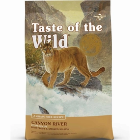 'BUNDLE DEAL/FREE TREAT': Taste Of The Wild Canyon River Trout & Smoke-Flavored Salmon Grain-Free Dry Cat Food