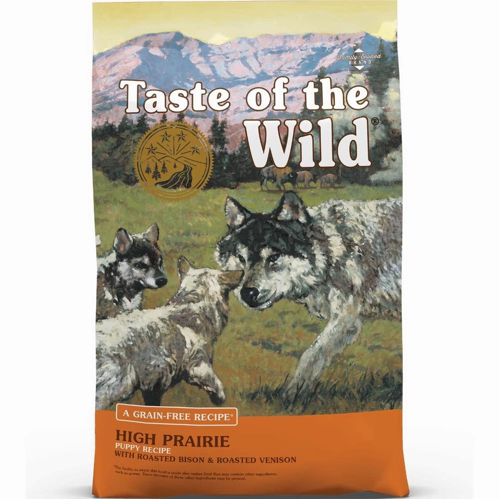 'BUNDLE DEAL/FREE TREAT': Taste Of The Wild High Prairie Puppy Bison & Venison Grain-Free Dry Dog Food