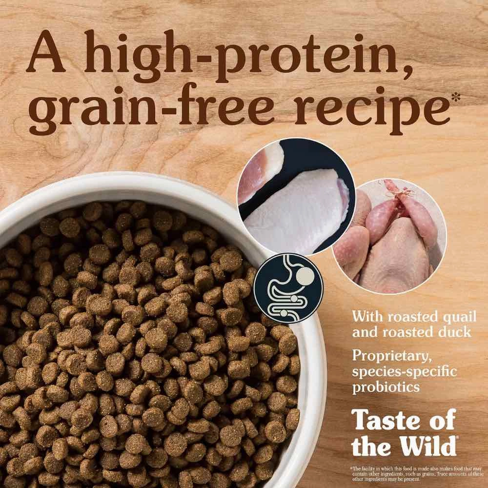'BUNDLE DEAL/FREE TREAT': Taste Of The Wild Lowland Creek Roasted Quail & Roasted Duck Grain-Free Dry Cat Food