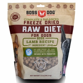 'BUNDLE DEAL w FREE FD TREATS': Boss Dog Lamb Grain-Free Freeze-Dried Raw Dog Food 12oz