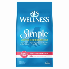 'FREE FD TREATS': Wellness Simple Grain-Free Salmon & Potato Formula Adult Dry Dog Food 24lb