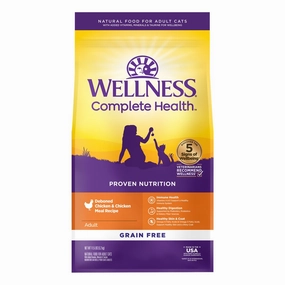 'FREE TREATS': Wellness Complete Health Grain Free Adult Deboned Chicken & Chicken Meal Dry Cat Food 11.5lb