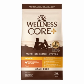 'FREE TREATS': Wellness CORE  Indoor Chicken, Turkey & Chicken Meal Indoor Formula Dry Cat Food