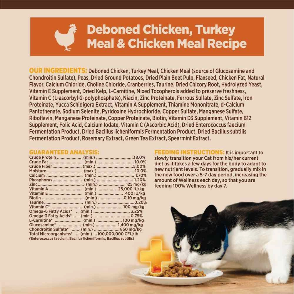 'FREE TREATS': Wellness CORE  Indoor Chicken, Turkey & Chicken Meal Indoor Formula Dry Cat Food
