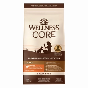 'FREE TREATS': Wellness CORE Original Deboned Turkey, Turkey Meal & Chicken Meal Grain-Free Adult Dry Cat Food