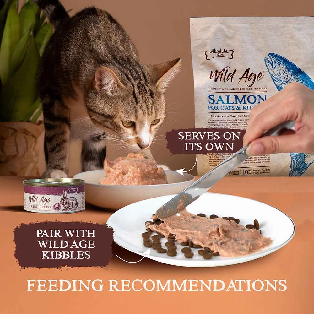 Absolute Bites Wild Age Chicken Complete & Balanced Diet Canned Cat Food 80g - Box of 6