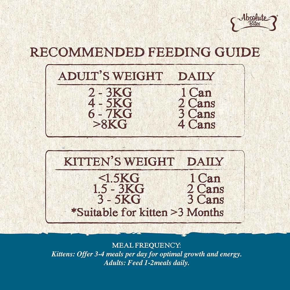 Absolute Bites Wild Age Chicken Complete & Balanced Diet Canned Cat Food 80g - Box of 6