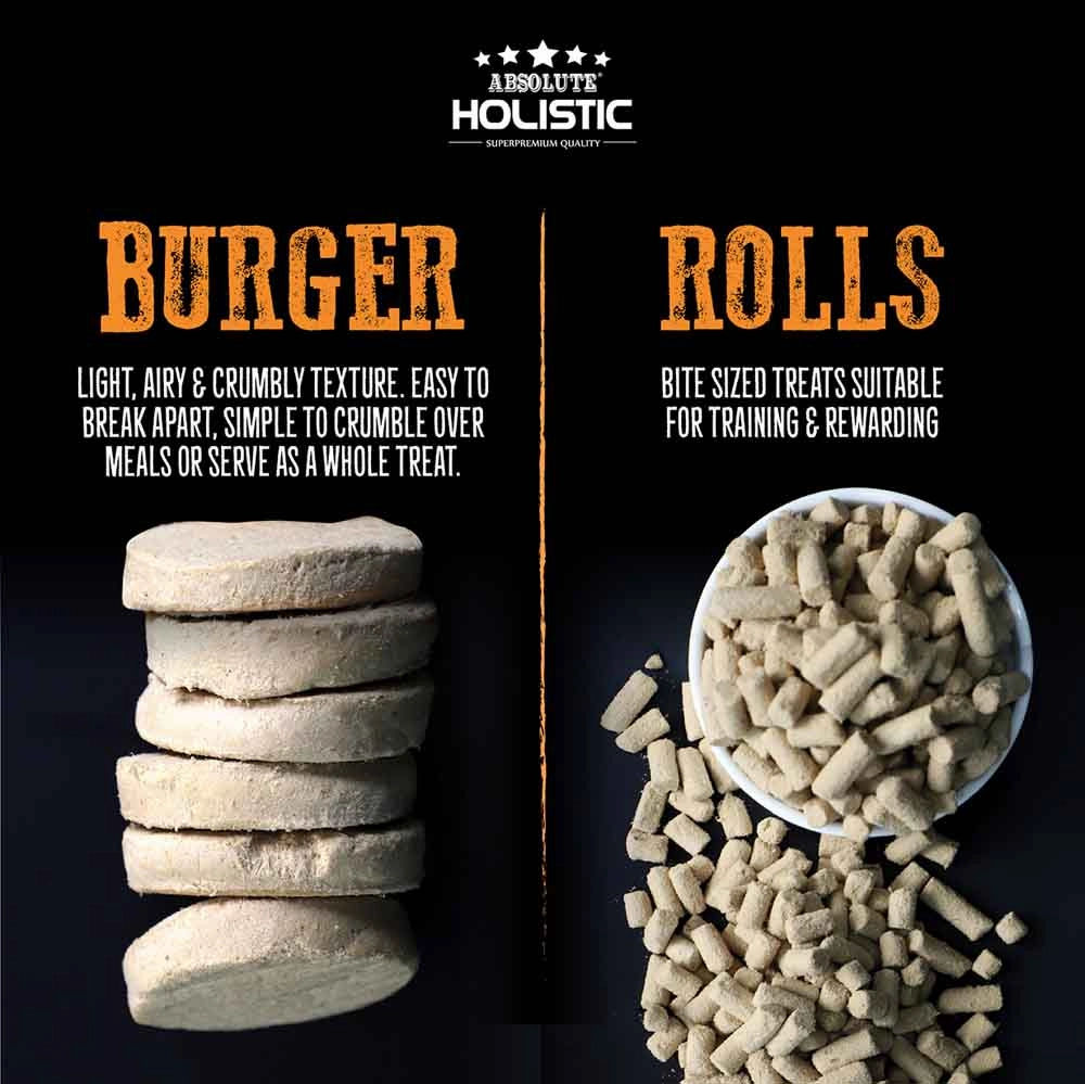 Absolute Holistic Beef Rolls Freeze Dried Raw Treats for Cats & Dogs 60g