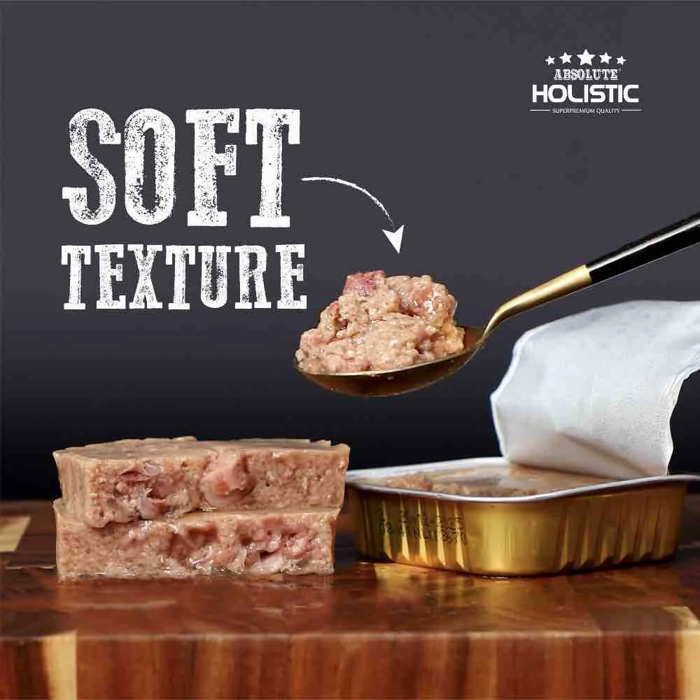 Absolute Holistic Pork Complete & Balanced Meaty Loaf Wet Tray Dog Food 100g