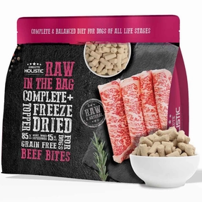 Absolute Holistic Raw in the Bag Beef Bites Complete Freeze Dried Dog Food 14oz