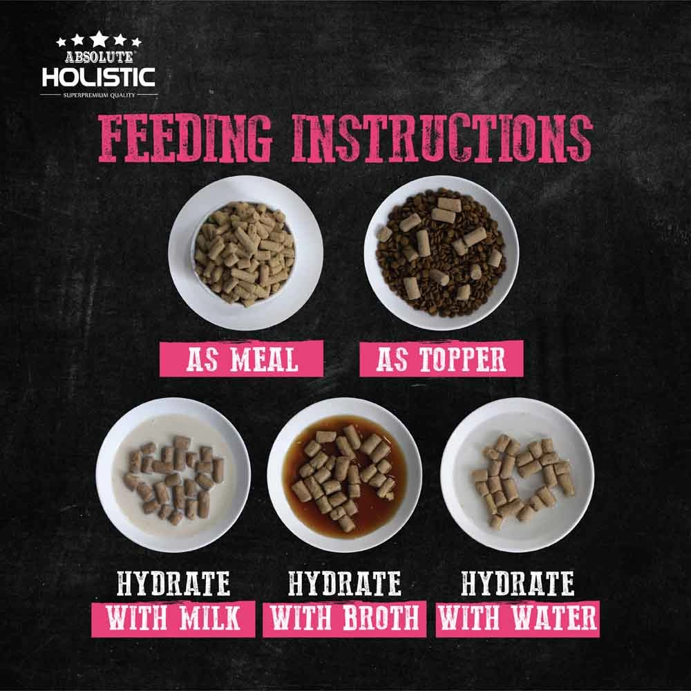 Absolute Holistic Raw in the Bag Duck Bites Complete Freeze Dried Dog Food 14oz