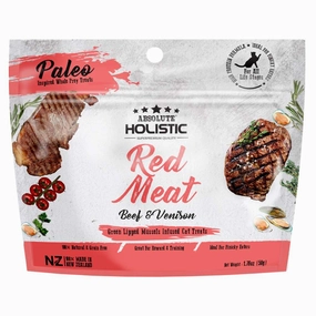Absolute Holistic Red Meat Beef & Venison Air Dried Grain-Free Cat Treats 50g