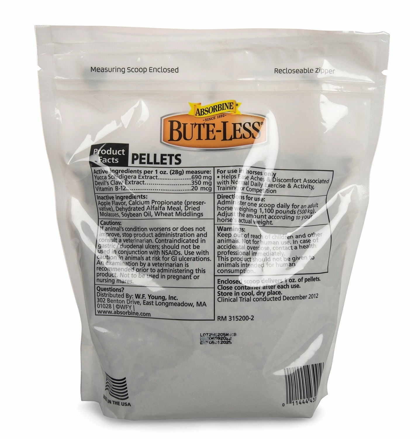 Absorbine Bute-Less Pellets Comfort & Recovery Horse Supplement