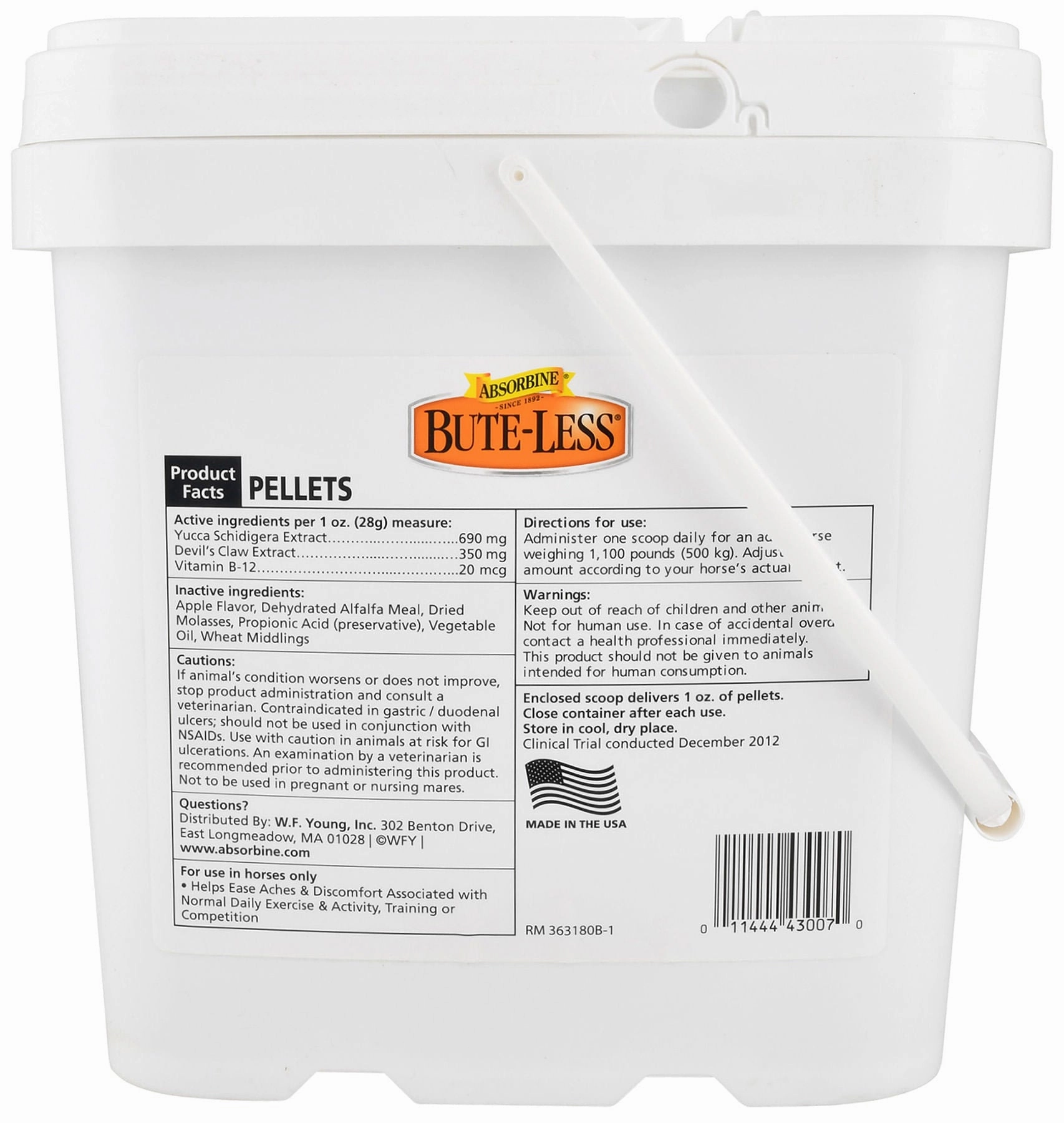 Absorbine Bute-Less Pellets Comfort & Recovery Horse Supplement