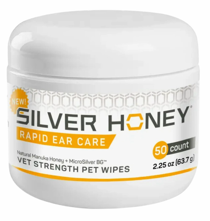 Absorbine Silver Honey Dog & Cat Rapid Ear Care Pet Wipes 50ct.