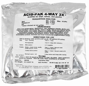 Acid-Pak 4-Way 2X Acidifier for Pigs, Calves, & Poultry