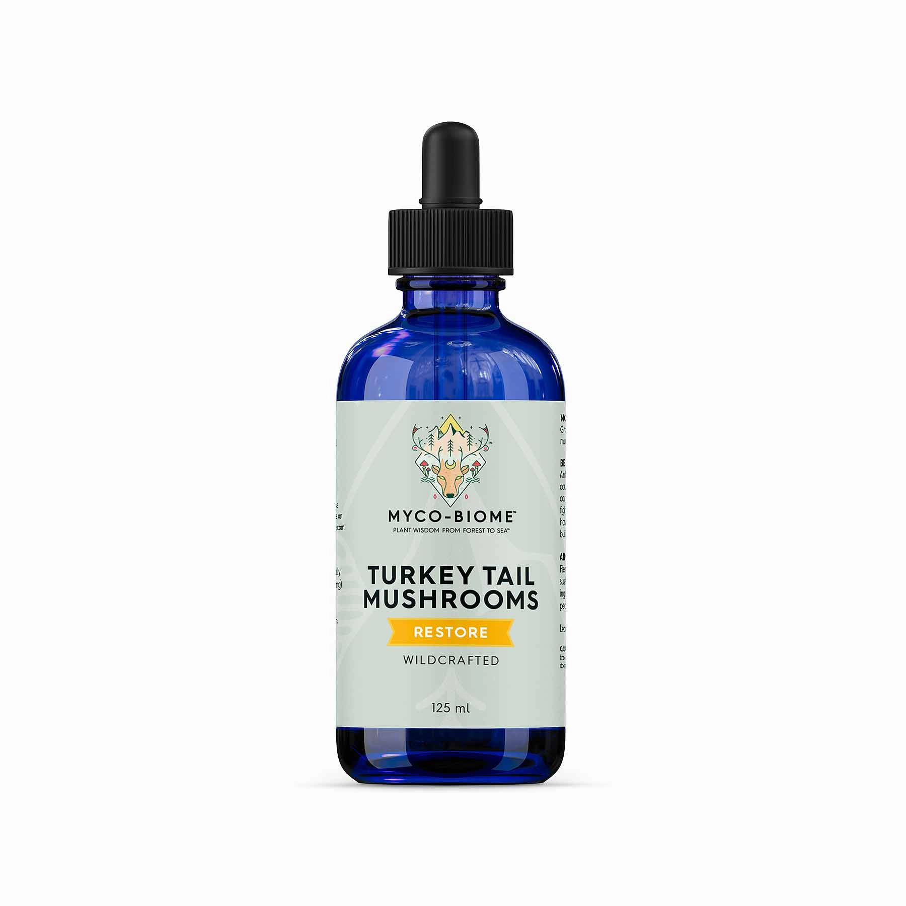 Adored Beast Apothecary Myco-Biome Medicinal Mushrooms - Turkey Tail Mushrooms | Liquid Triple Extract 125ml