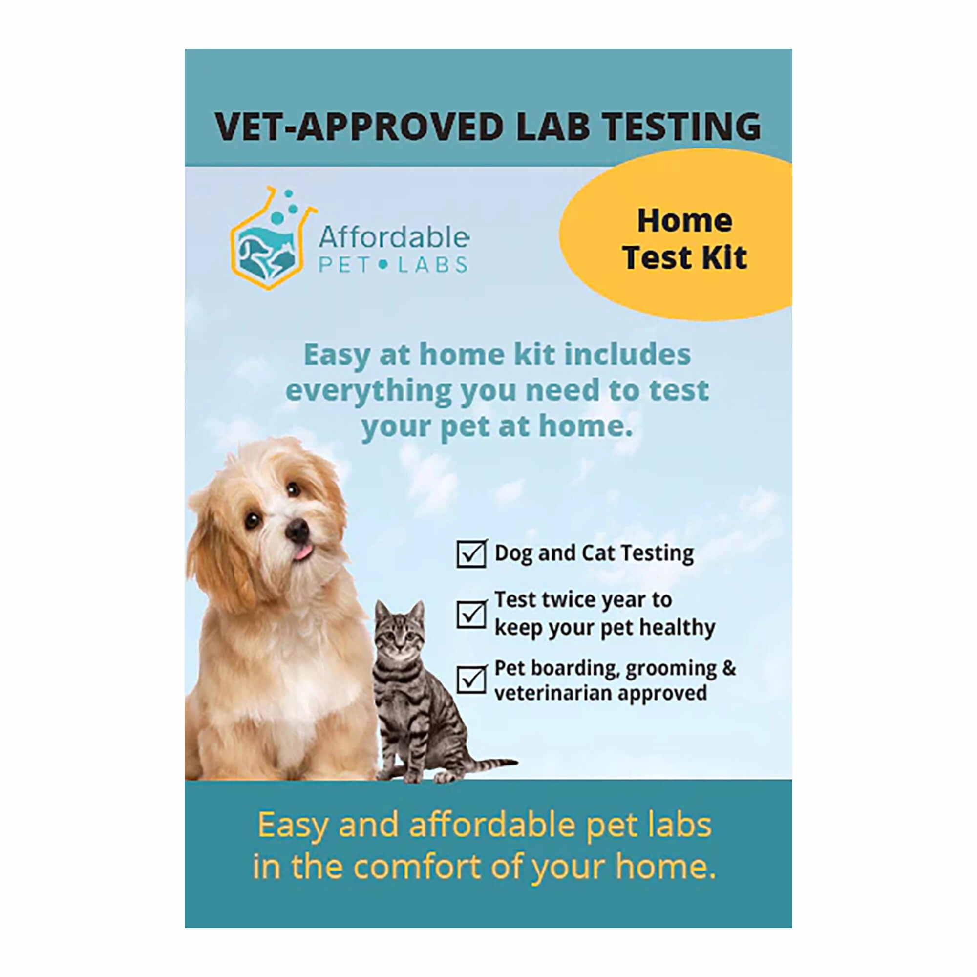 Affordable Pet Labs Large Animal (Horse, Cow, Sheep, Goat and Pig) Fecal Diagnostic Test, Easy Home Kit