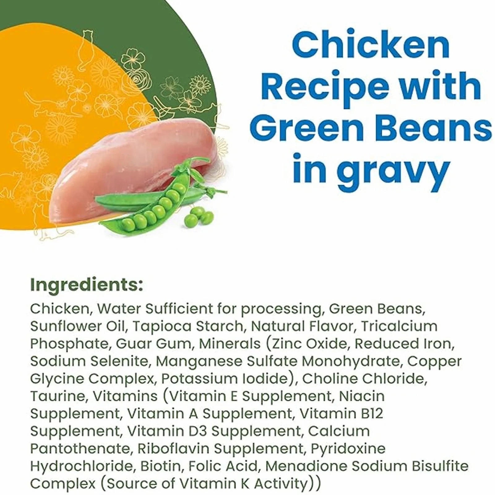 Almo Nature - HQS Complete Cat Wet Food - Chicken Recipe with Green Beans in Gravy 70g