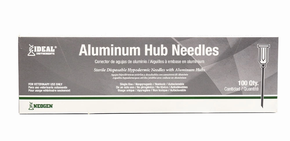 Aluminum Hub Needle 16g x 5/8", 100/box