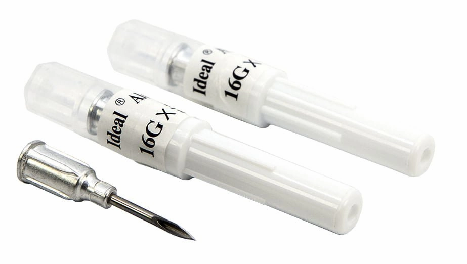 Aluminum Hub Needle 16g x 5/8", 100/box