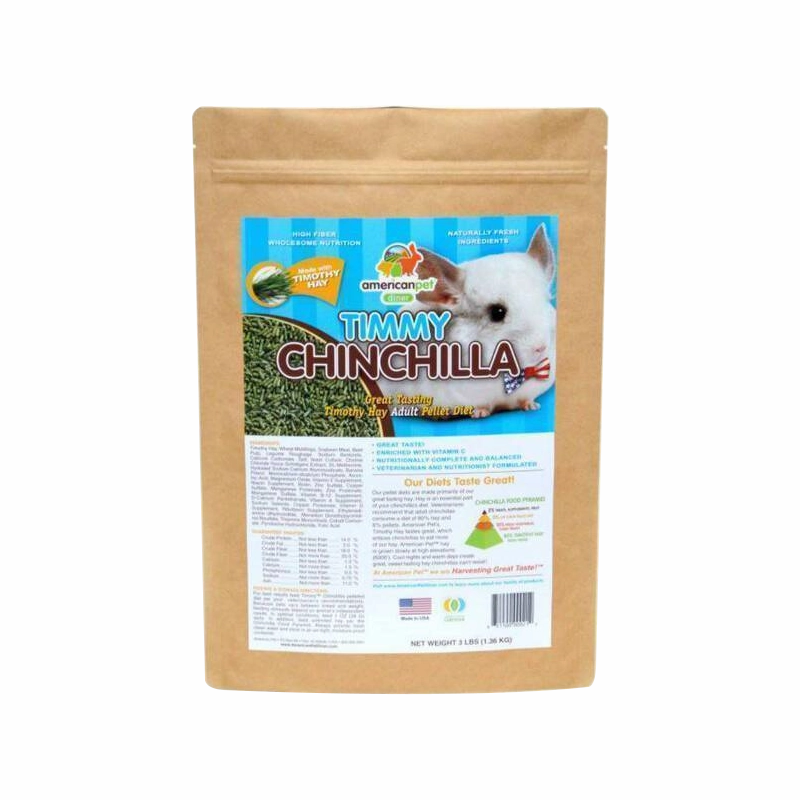 American Pet Diner Timmy Chinchilla Timothy Hay Adult Pellet Diet 3lb