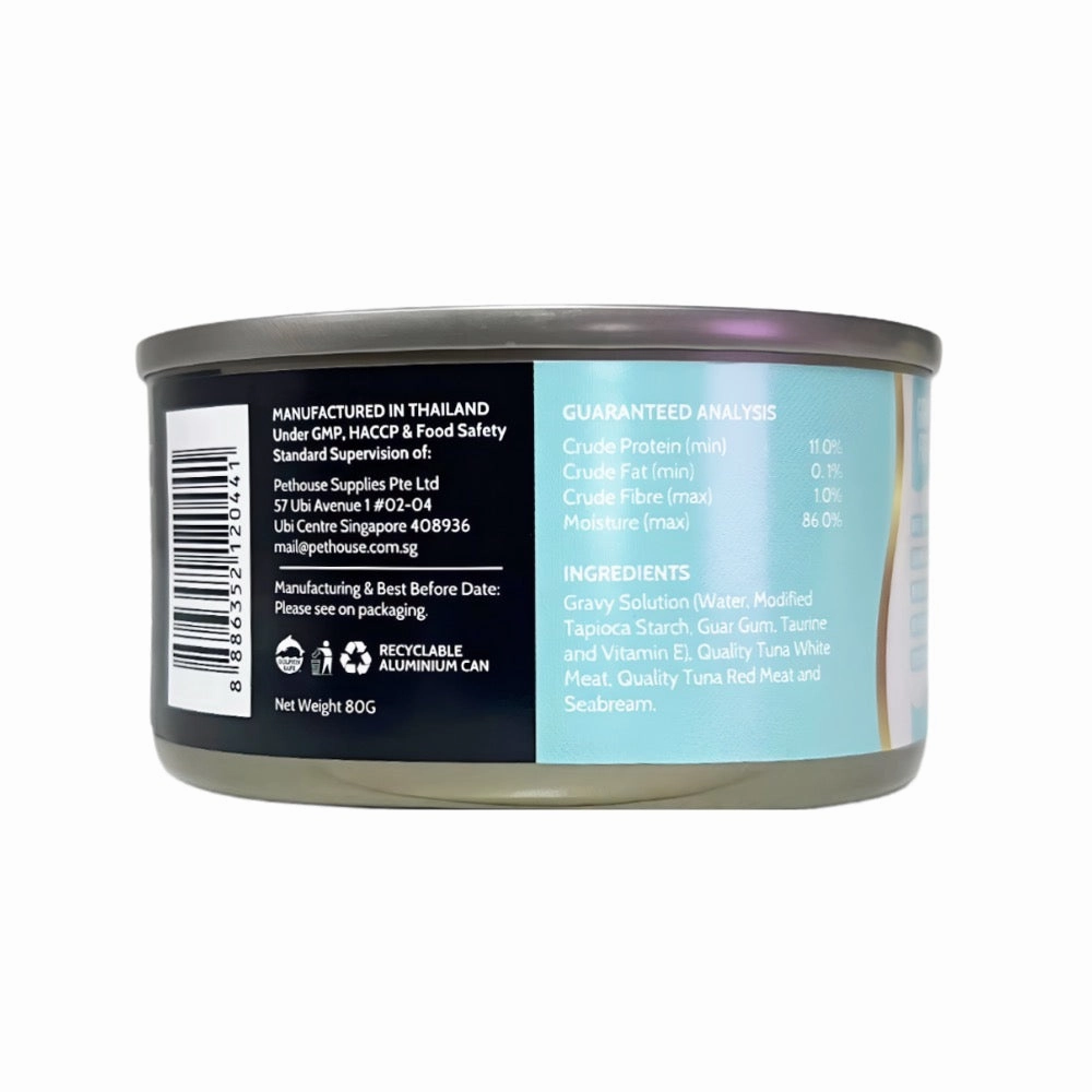 Angel Tuna & Seabream In Gravy Canned Cat Food 80g