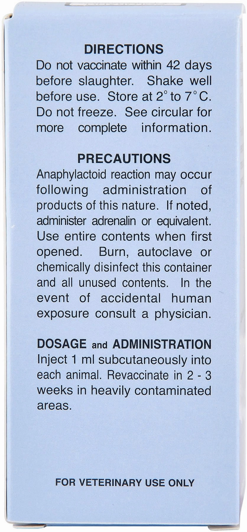 Anthrax Spore Vaccine for Horses & Livestock
