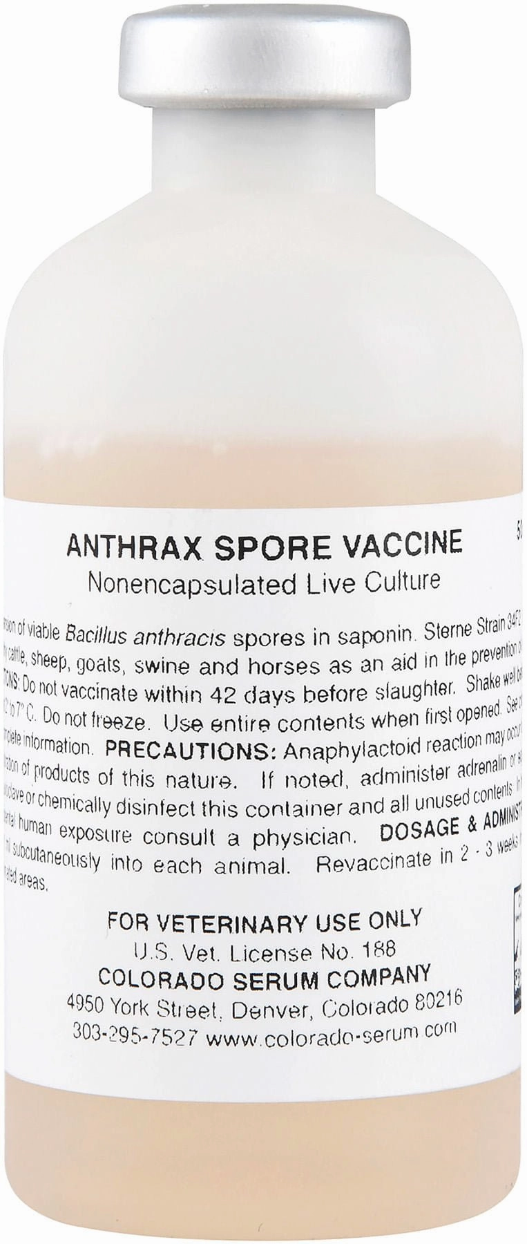 Anthrax Spore Vaccine for Horses & Livestock