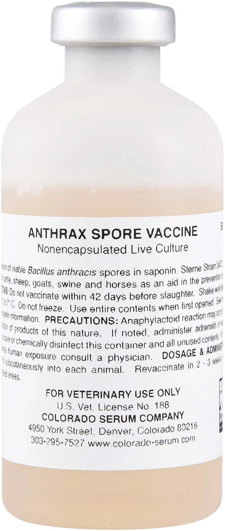 Anthrax Spore Vaccine for Horses & Livestock