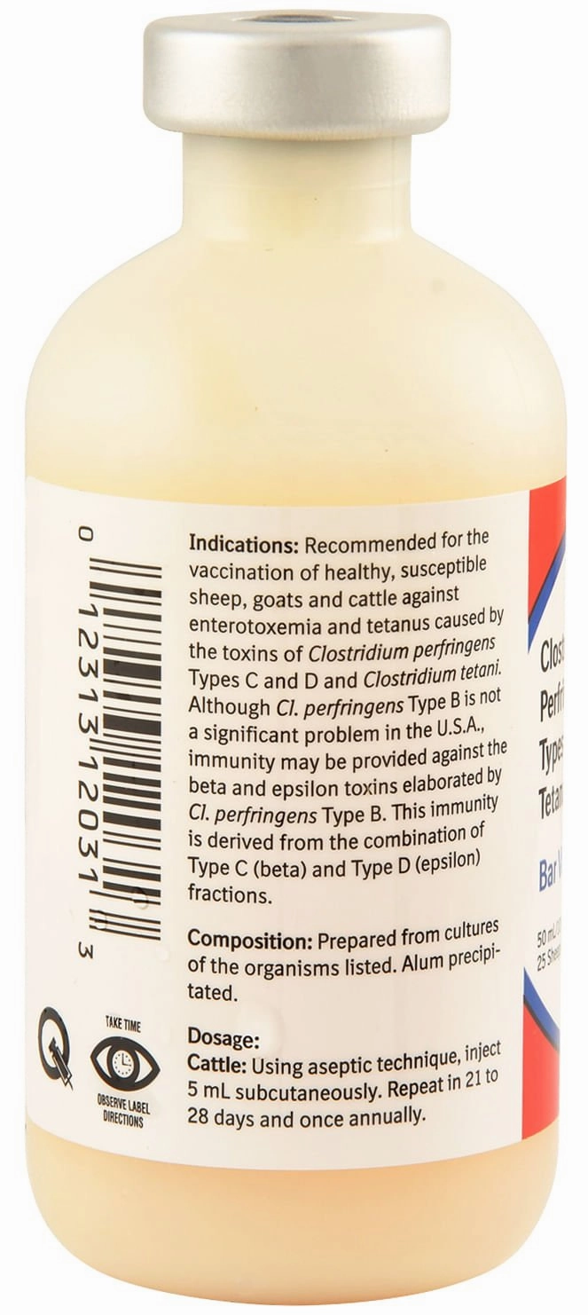 Bar Vac CD/T Vaccine for Cattle, Sheep, & Goats