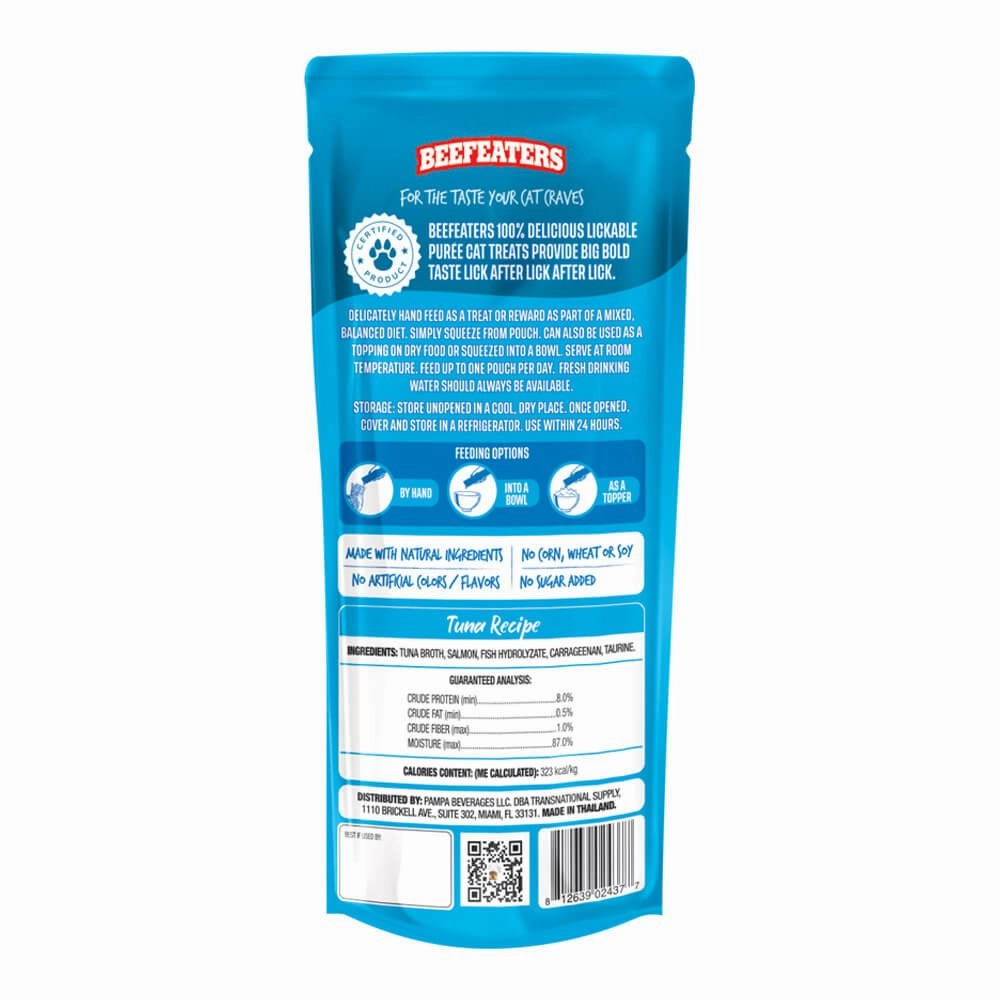 Beefeaters Lickables Puree Cat Treat, 3 ct, Case of 12