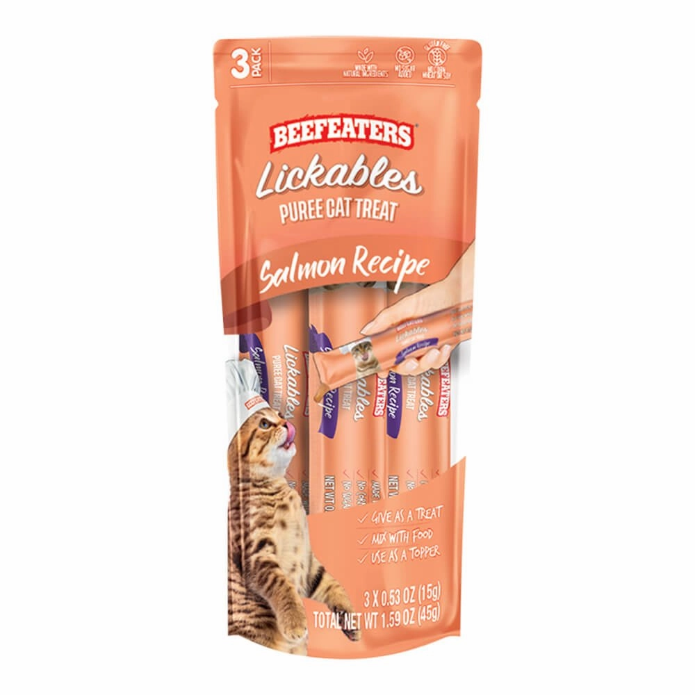 Beefeaters Lickables Puree Cat Treat, 3 ct, Case of 12