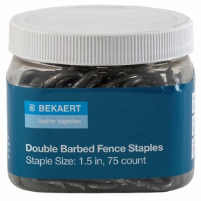 Bekaert 1.5" 8 ga Double Barbed Fence Staples, 75 ct/tub