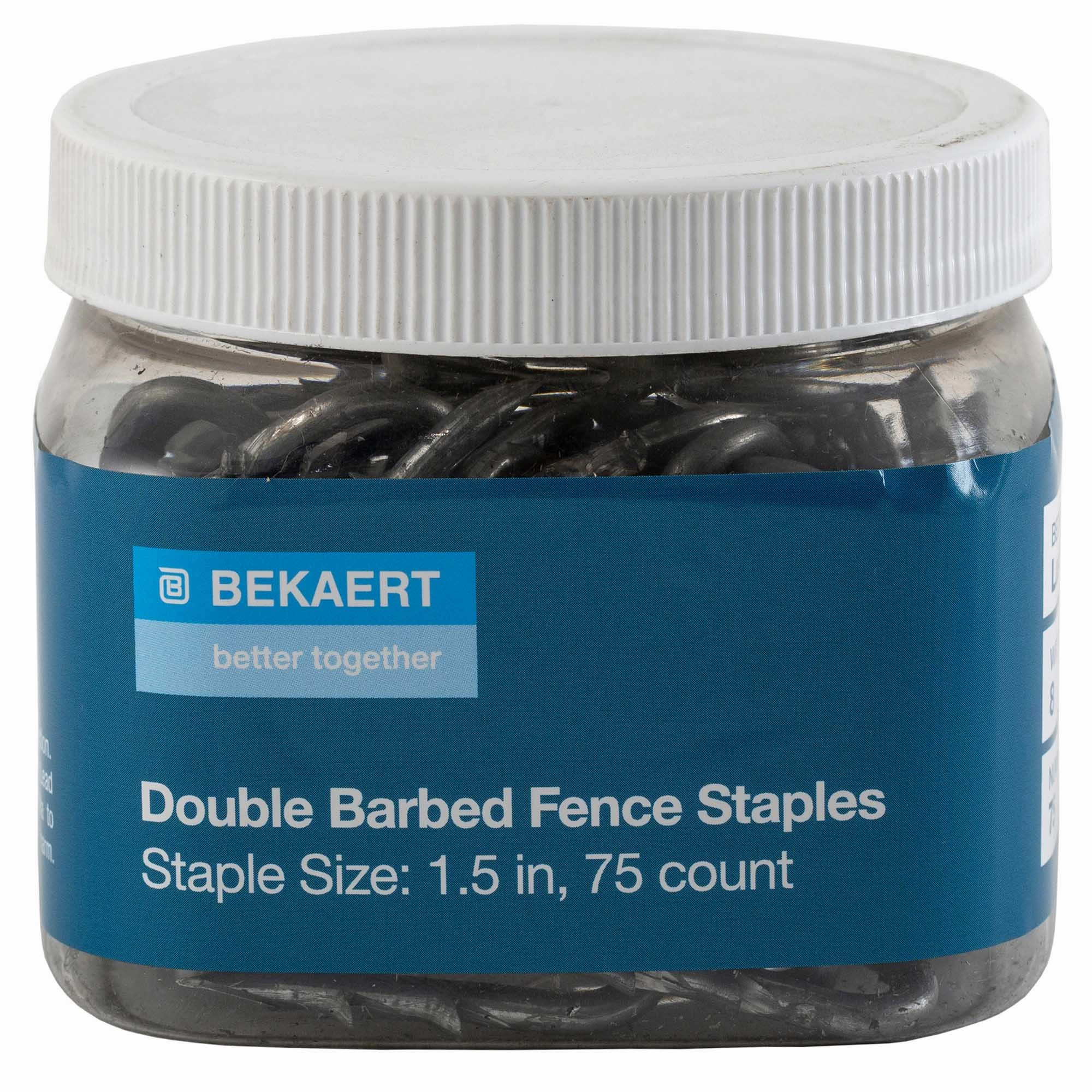 Bekaert 1.5" 8 ga Double Barbed Fence Staples, 75 ct/tub