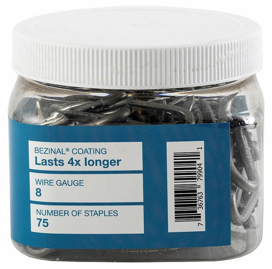Bekaert 1.75" 8 ga Double Barbed Staples, 75 ct/jar