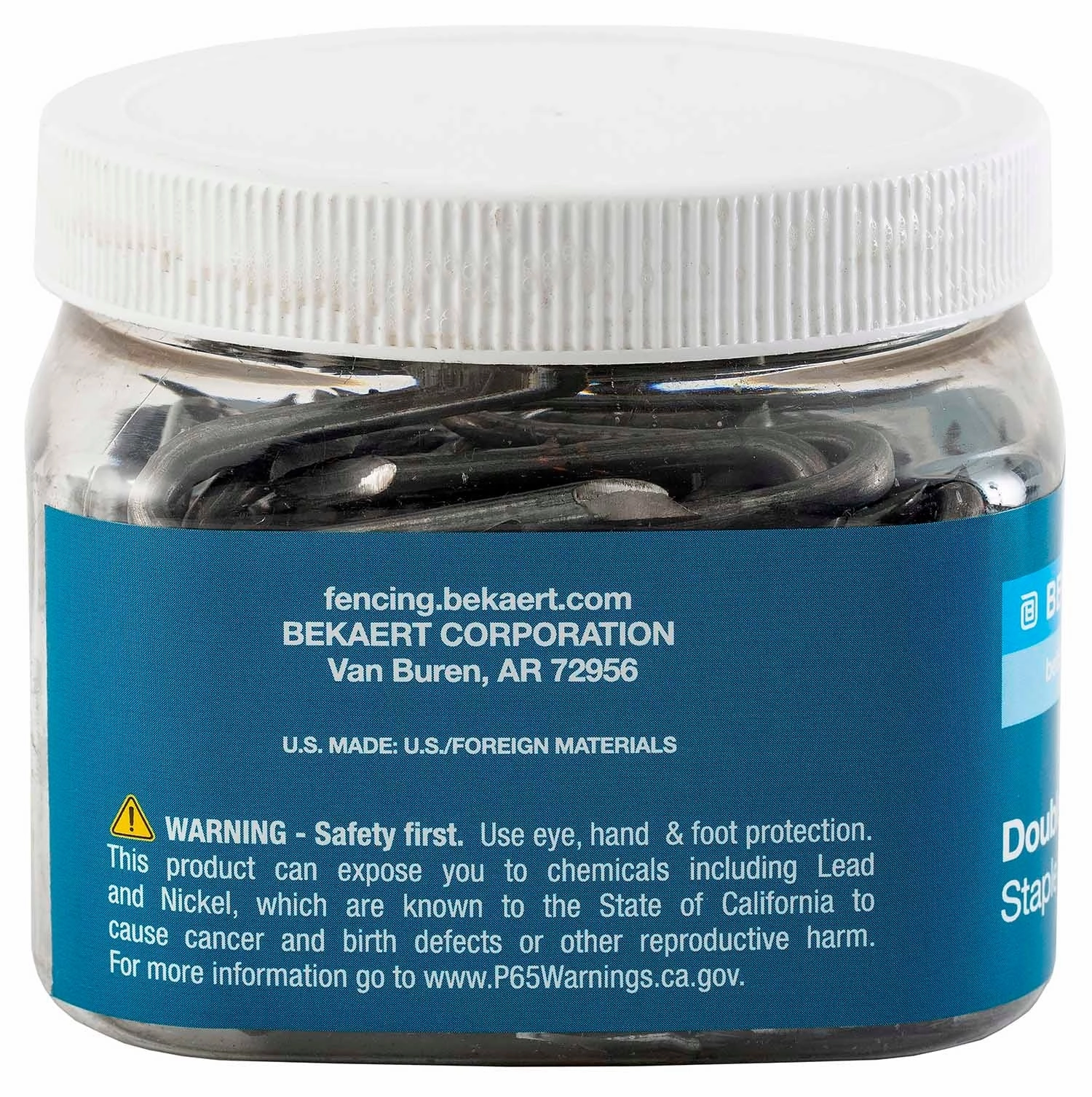 Bekaert 1.75" 8 ga Double Barbed Staples, 75 ct/jar