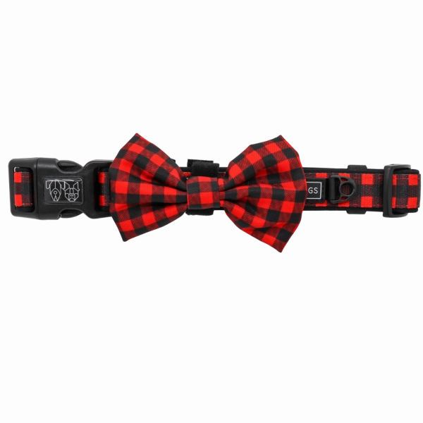 Big & Little Dogs Plaid to the Bone Collar & Bow Tie