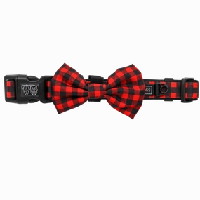 Big & Little Dogs Plaid to the Bone Collar & Bow Tie