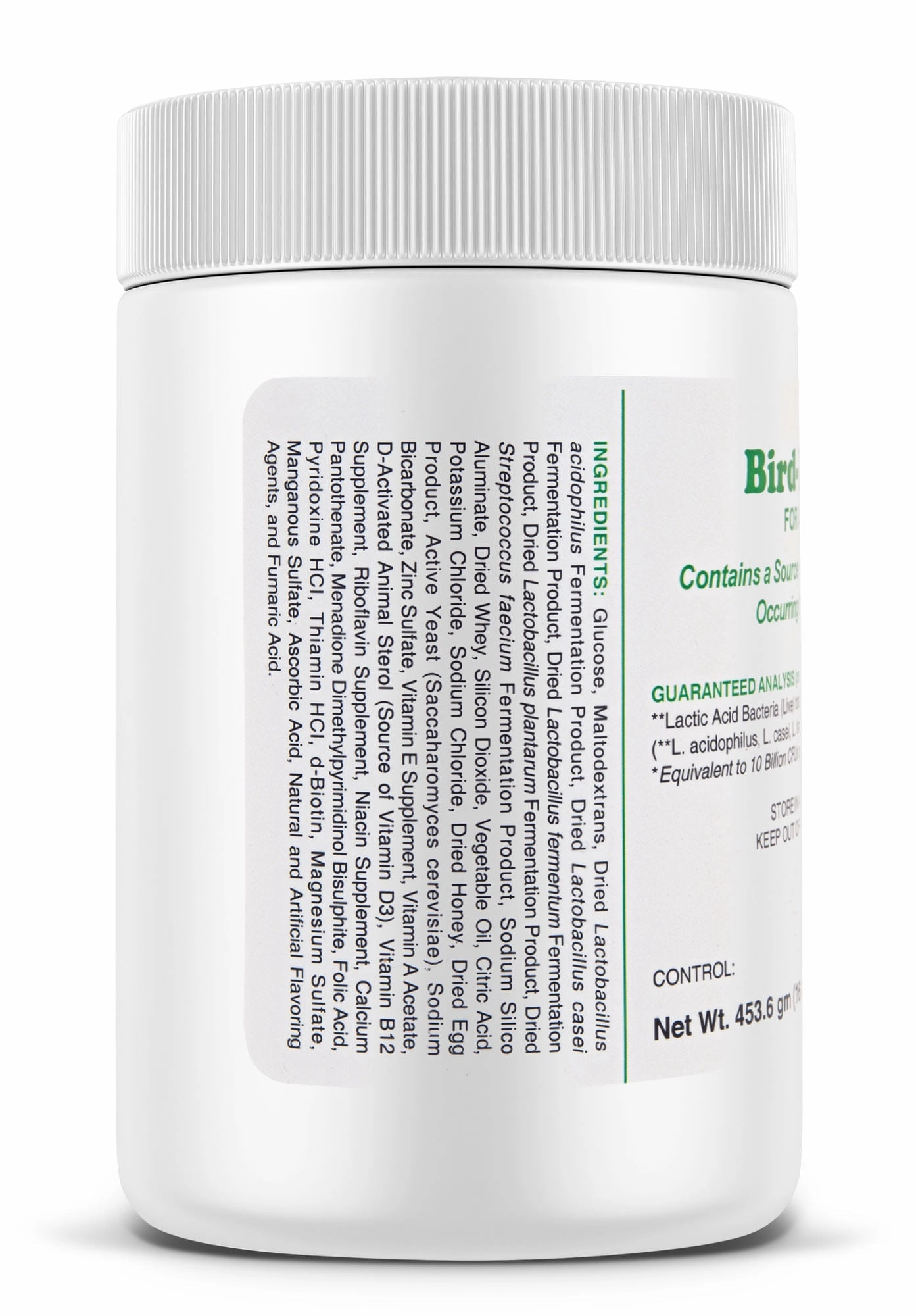 Bird-Powder (Probiotic) for All Birds, 16 oz