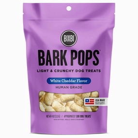 Bixbi Bark Pops White Cheddar Flavour Light & Crunchy Training Dog Treats 4oz