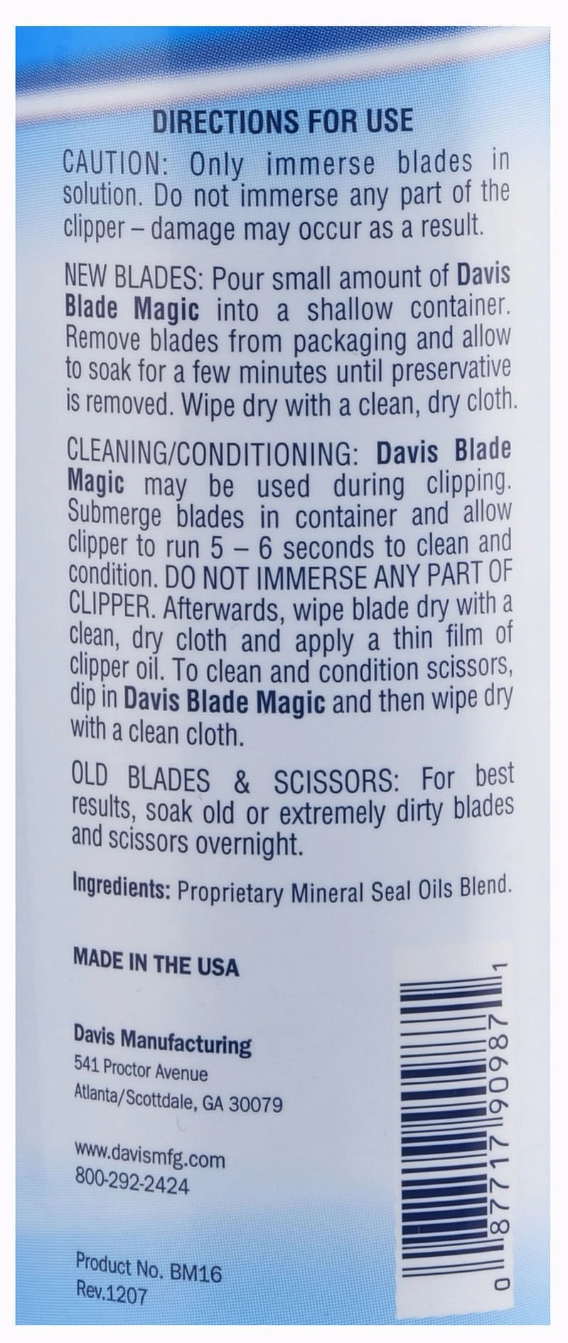 Blade Magic Grooming Clipper & Blade Lubricating Wash, 16 oz