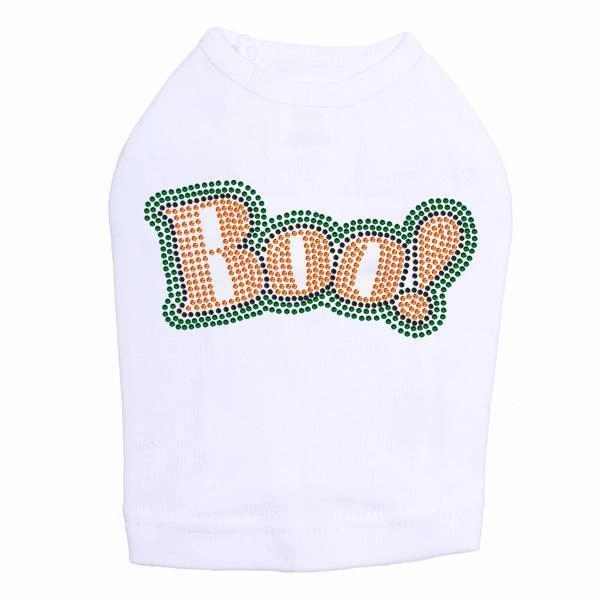 Boo! Rhinestone Dog Tank