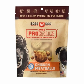 Boss Dog Proballs Freeze-Dried Raw Chicken Meatballs Dog Treat 3oz Bag