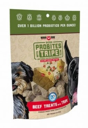 Boss Dog Probites Freeze-Dried Raw Beef Treats with Tripe for Dogs 3oz Bag