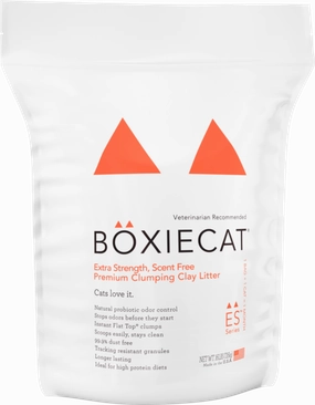BoxieCat Premium Clumping Clay - Extra Strength Scent Free - Cat Litter