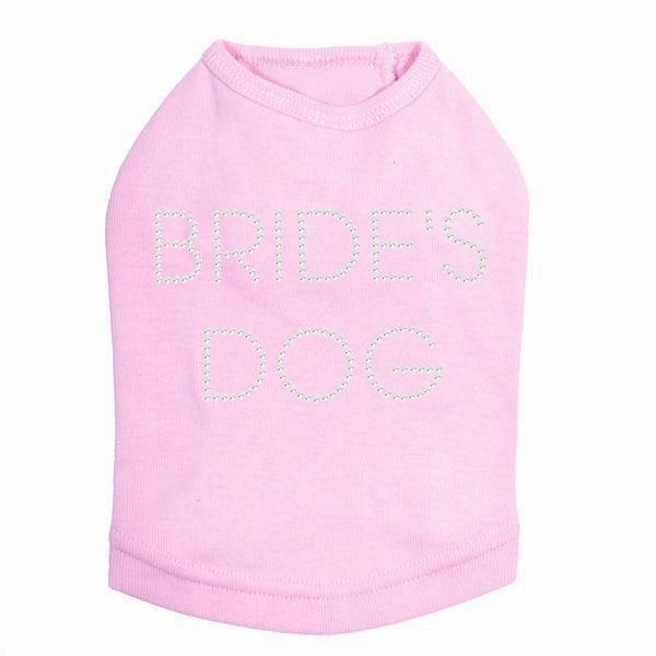 Brides Dog Rhinestone Dog Tank