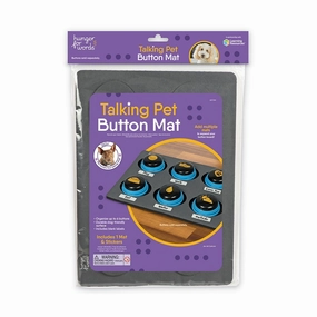 Brightkins Hunger for Words Dog Button Mat