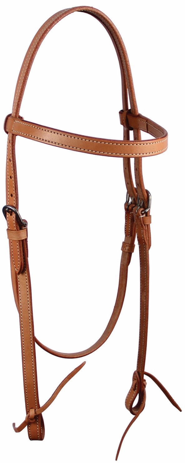 Buffalo Leather of the Rockies Plain Leather Browband Headstall